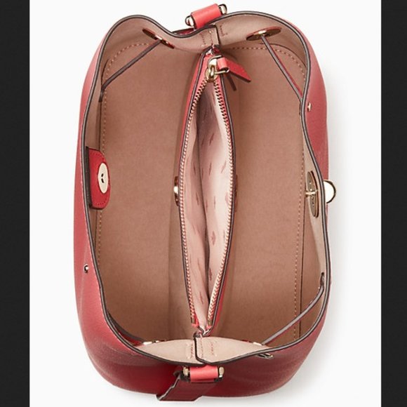 Kate Spade Marti Large Bucket Bag Dark Watermelon Gelato - Picture 4 of 16